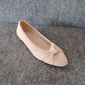Vivaia Almond Toe Knotted Flats Bibi Shoe Size 42 US 10.5 Women Minimalist Almon